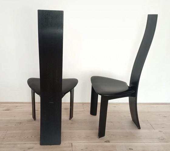 Image 1 of Ensemble de 4 chaises de salle à manger noires. Iris, Tranekaer, Danemark