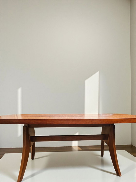 Image 1 of Table à manger design italienne en teck Tolomeo Ico Parisi 60e