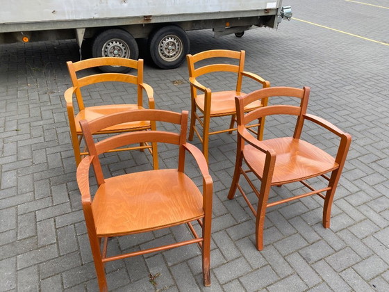 Image 1 of Set di 4 sedie da pranzo vintage Marocca di Vico Magistretti per DePadova