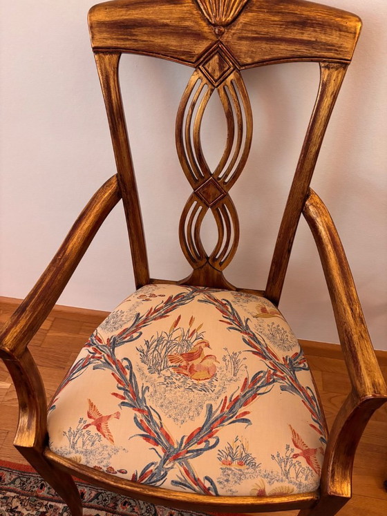 Image 1 of Table ovale exclusive en verre avec 6 fauteuils