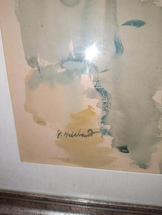 Image 1 of Schönes Aquarell Akt von G. Heirbaut