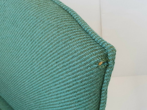 Vintage fauteuil uit de jaren 80 van wol en staal, model C