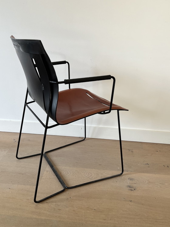 Image 1 of 4x WalterKnoll eetkamerstoel cuoio