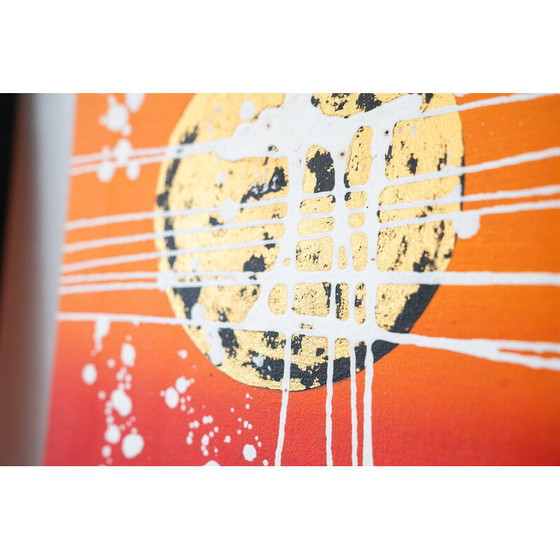 Image 1 of Cuadro tríptico abstracto vintage, 2000