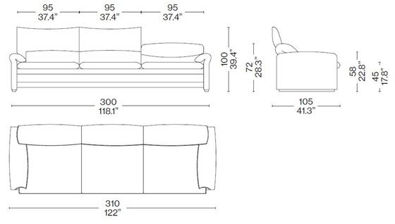 Image 1 of Cassina Maralunga Sofa