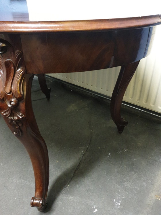 Image 1 of Antiek mahonie coulissen tafel 