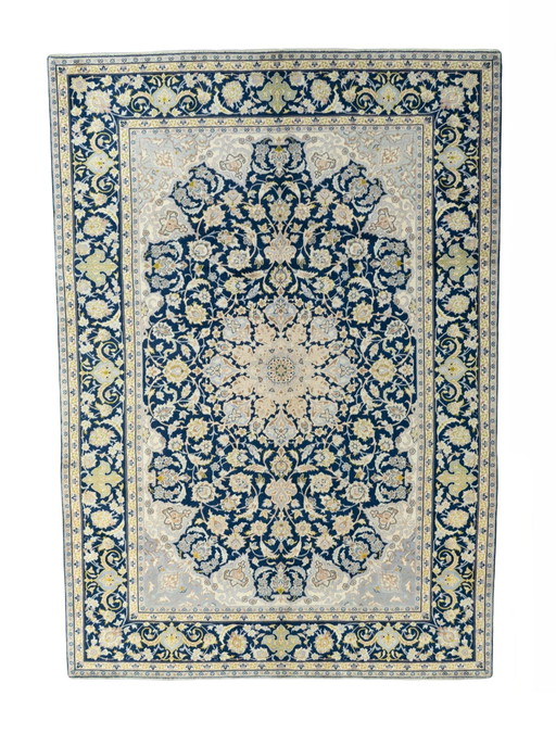 Alfombra oriental de corcho Keshan anudada a mano – 323 x 228 cm