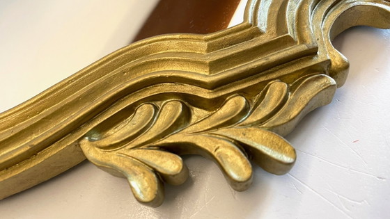 Image 1 of Specchio vintage in stile rococò dorato – 24x32 cm