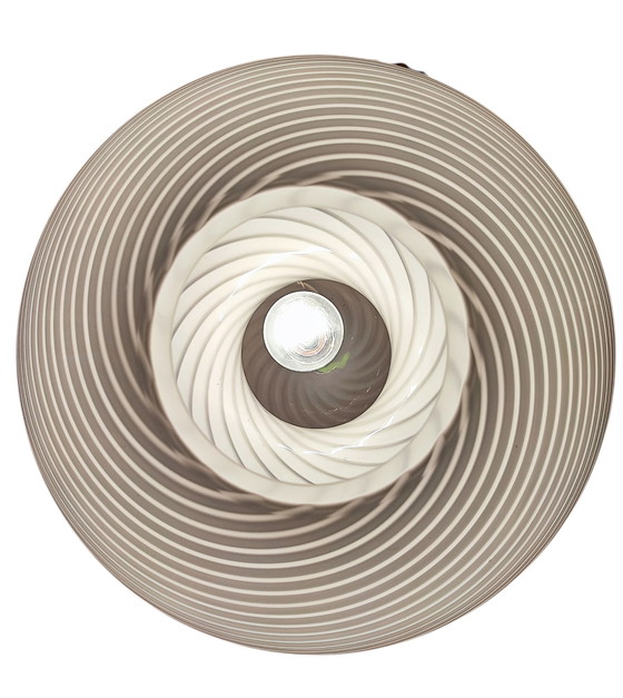 Image 1 of Lampada a forma di fungo XL a spirale di De Majo Murano, anni '70