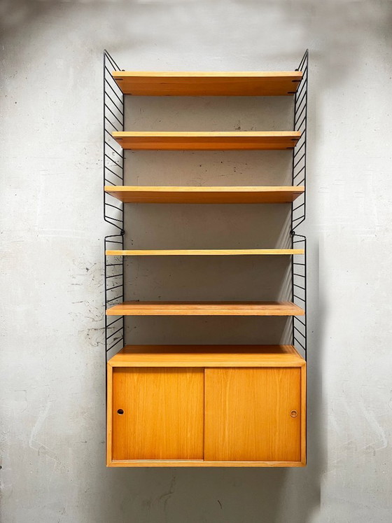 Image 1 of Mid Century Original Nisse & Kajsa Strinning String Shelving Unit, Sweden