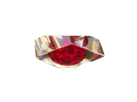 Image 1 of Flavio Poli für Seguso – Murano – Glasaschenbecher – Sommerso – Italien – 60er Jahre