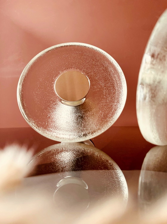 Image 1 of Ensemble de crochets muraux en verre au design des années 70