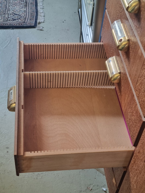 Vintage Apothecary Cabinet 60s Midcentury – Sideboard, Marble, Wood (photo 11 of 25)