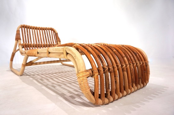 Image 1 of Tumbona de bambú, 1970