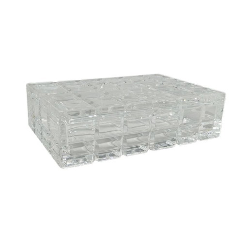 1970s Magnificent Crystal Box by Colle. Made in Italy