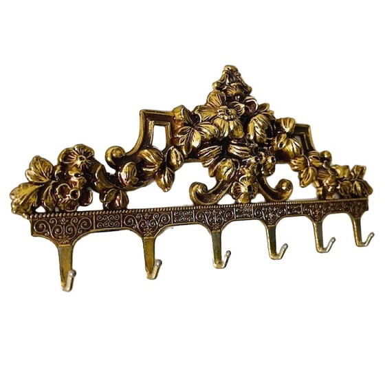 Image 1 of Vintage mid-century Italian coat rack baroque brass 1960s