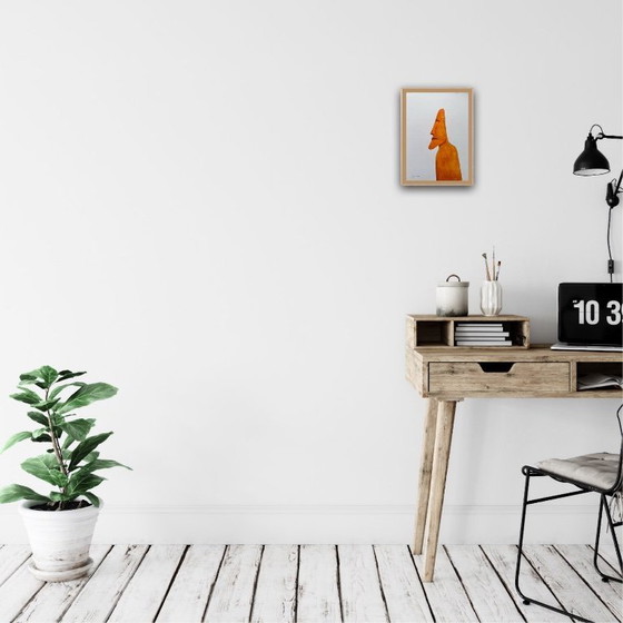 Image 1 of Inkt op wit papier.  Formaat 30x21cm. Moai