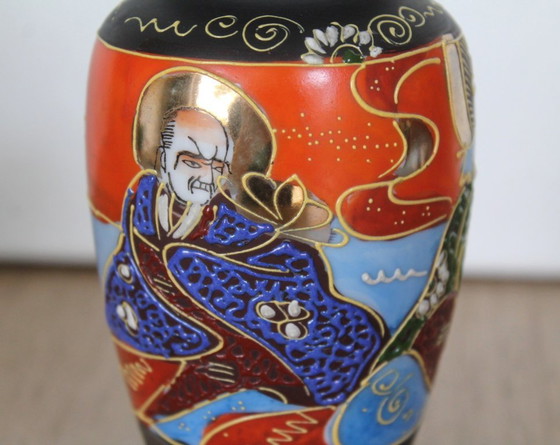 Lot de 2 Vases Satsuma Japonais Vintage – Années 60 – Porcelain (photo 6 of 11)