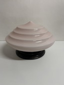 Art Deco roze plafondlamp getrapte kap pastel luxe armatuur
