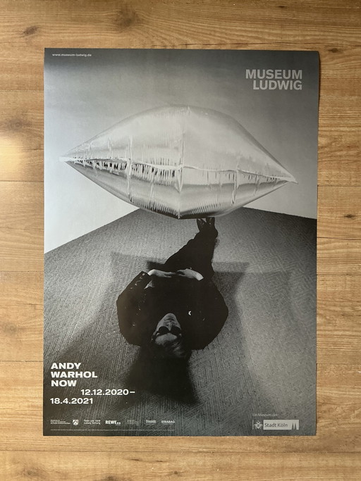 Affiche de l'exposition Andy Warhol NOW au musée Ludwig
