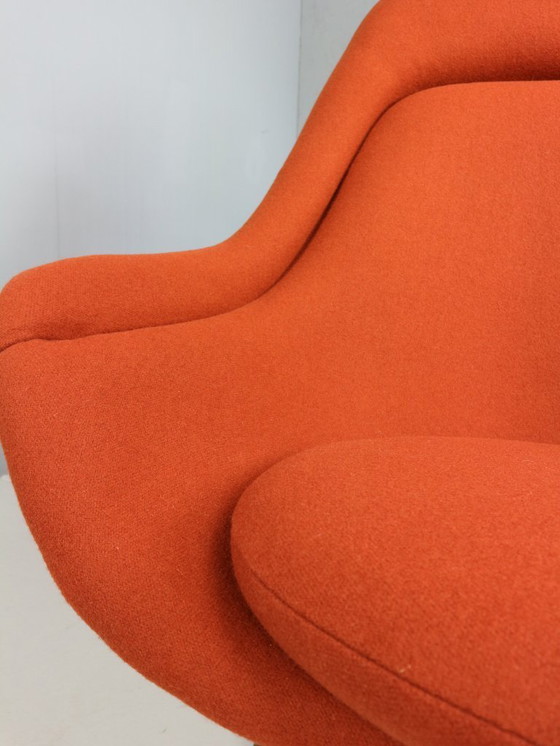Image 1 of Early bronze lounge chair by Warren Platner for Knoll 1960s in rust red