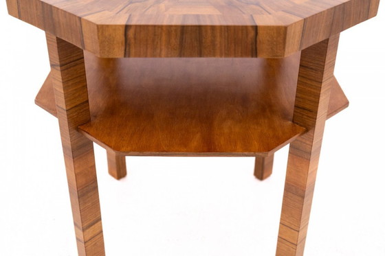 Image 1 of Art Deco round table, Poland, 1950s.