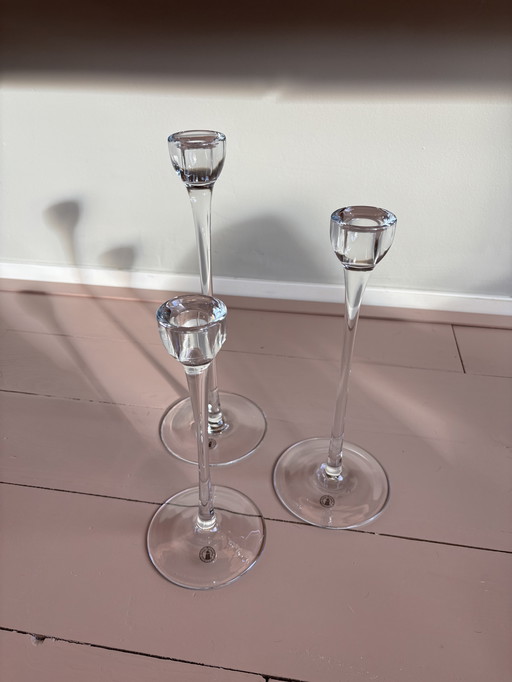 Lot de 3 chandeliers en verre, IKEA Blomster