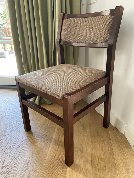 Set of vintage Pastoe-style Dining chairs – Wood, Wool (photo 15 of 15)