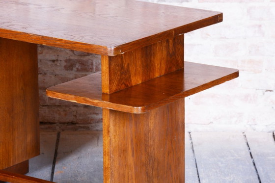 Restored Art Deco Writing Desk, J. Halabala, UP Zavody, Oak, Beech, Czech, 1930s – Jindřich Halabala, Wood (photo 4 of 12)