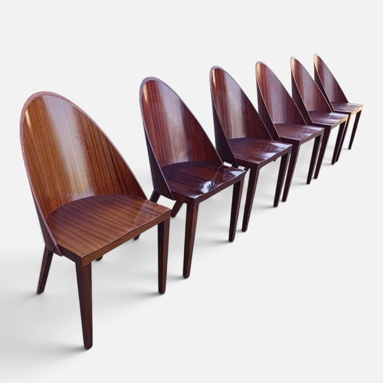 6x Philippe Starck Royal 44 Chair Chair Aleph Driade 1985 – Dining chairs, Wood (photo 14 of 19)
