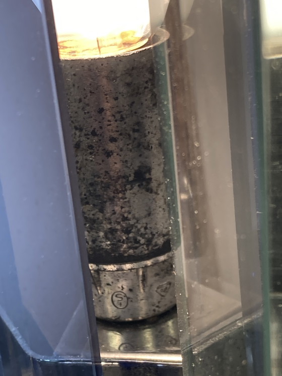 Image 1 of 2 applique da parete di VECA in vetro colorato e metallo