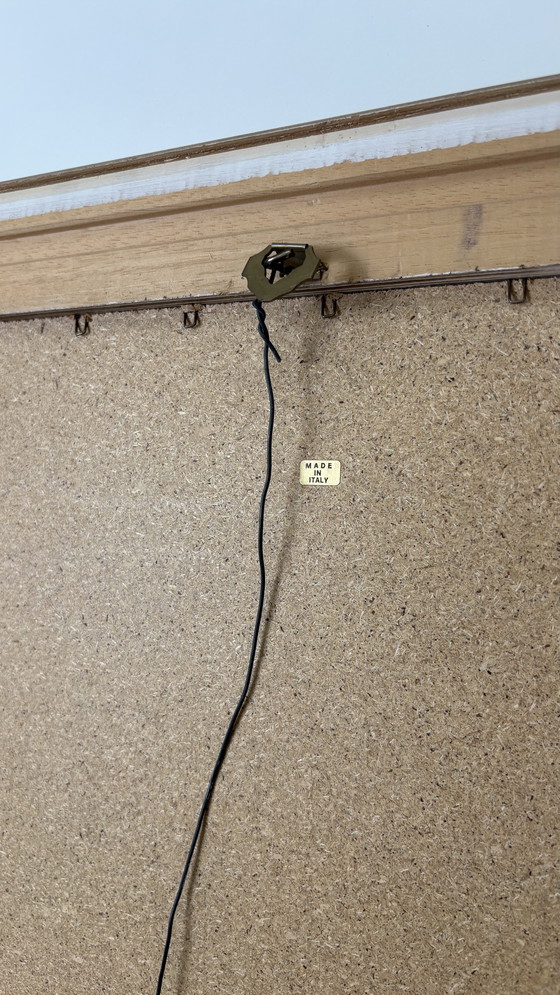 Image 1 of Specchio da parete vintage di design italiano sfaccettato oro