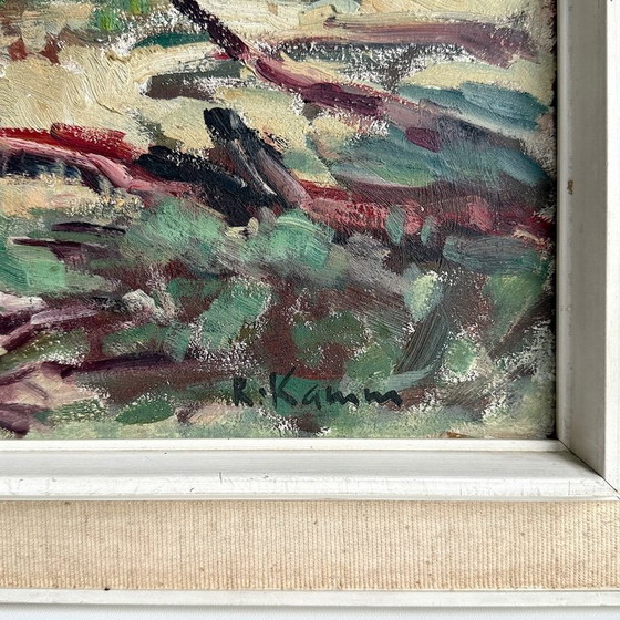 Image 1 of Vintage Gemälde - Rupert Kamm - Vilshofen - Pleinting - 1964 - Bayern - Westdeutschland - Öl - Unikat - Mid Century - Signiert