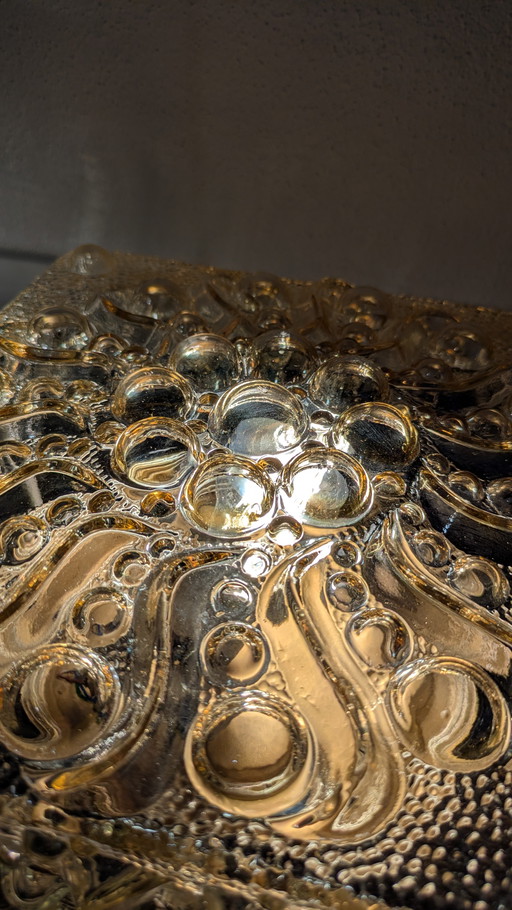 Vintage glass ceiling/wall light, 60s/70s style, Helena Tynell