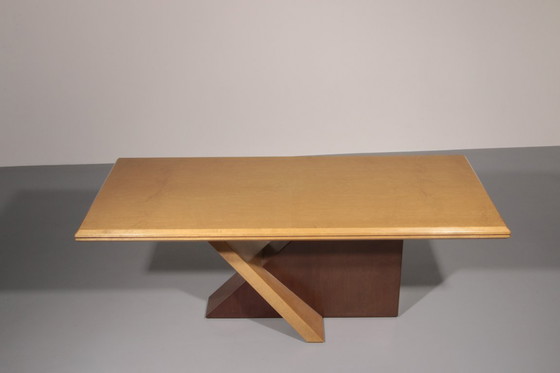 Image 1 of Mesa de comedor italiana de madera Saporiti, 1960
