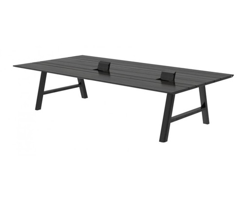 BuzziSpace Picnic Workbench – Schwarz gebeiztes Eschenholz – 320 × 160 Cm