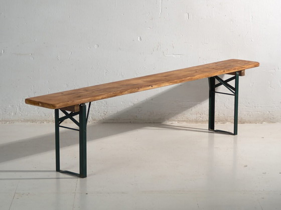 Set da birreria antico, tavolo e due panche – Germania, circa 1960 – Set da giardino, polished steel, Rustic (photo 35 of 40)