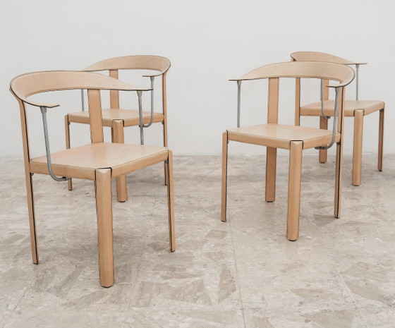 Image 1 of Tito Agnoli Ycami Collection 1986 Set 4 Poltroncine Gentiana Design Modernariato