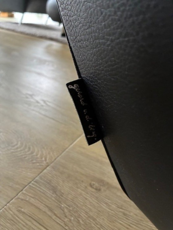 Image 1 of In exzellentem Zustand: Label Longa Sessel aus schwarzem Leder, Gerard van den Berg