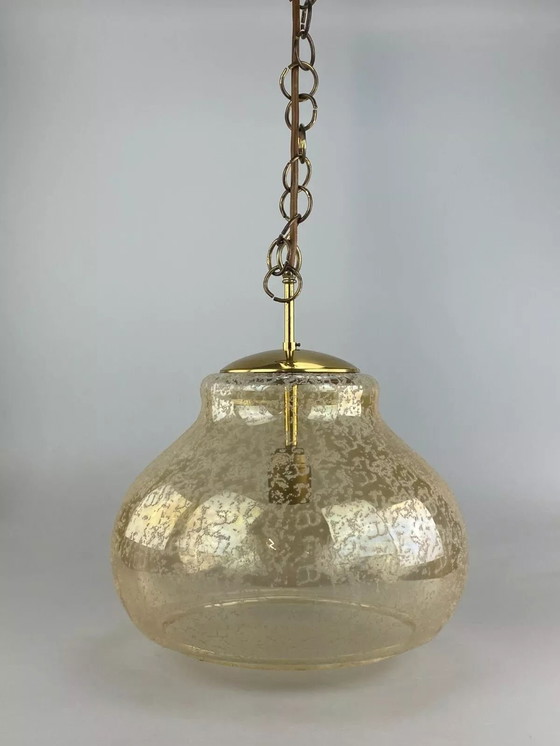 Image 1 of Lampada da soffitto anni '60 e '70, metallo, vetro, design spaziale anni '60