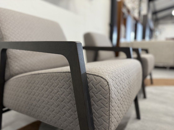 Image 1 of 2 Harvink Splinter Armchairs Cross Gray Fabric