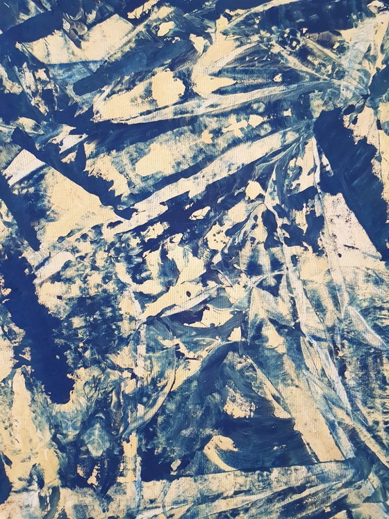 Image 1 of Jürgen Angeler - Cubismo azul y dorado