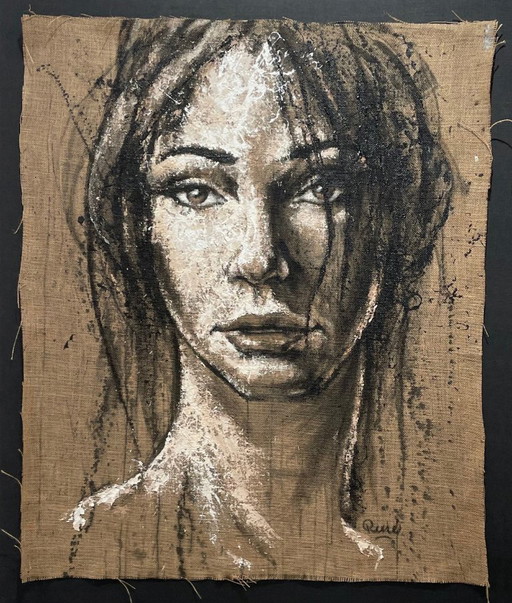 René Rikkelman - painting on jute on linen