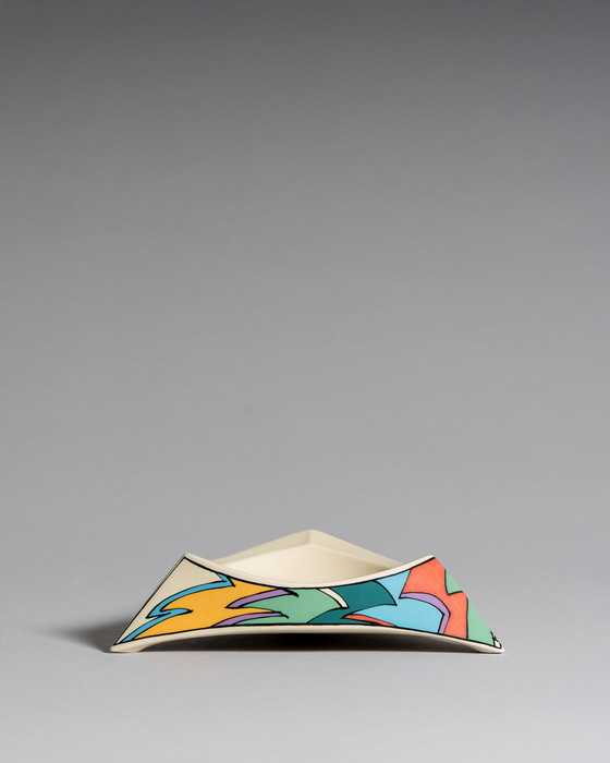 Image 1 of Dorothy Hafner per Rosenthal, posacenere triangolare "Flash", inutilizzato in scatola originale, Germania, anni '80