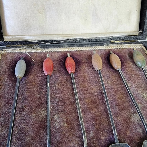 Art Deco silver-plated coffee spoons