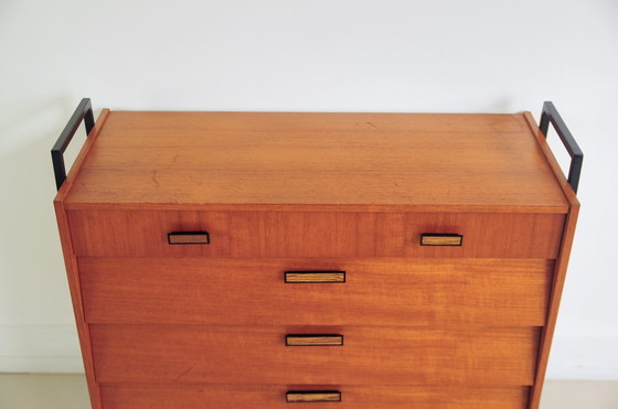 Image 1 of vintage 1950s shoe cabinet