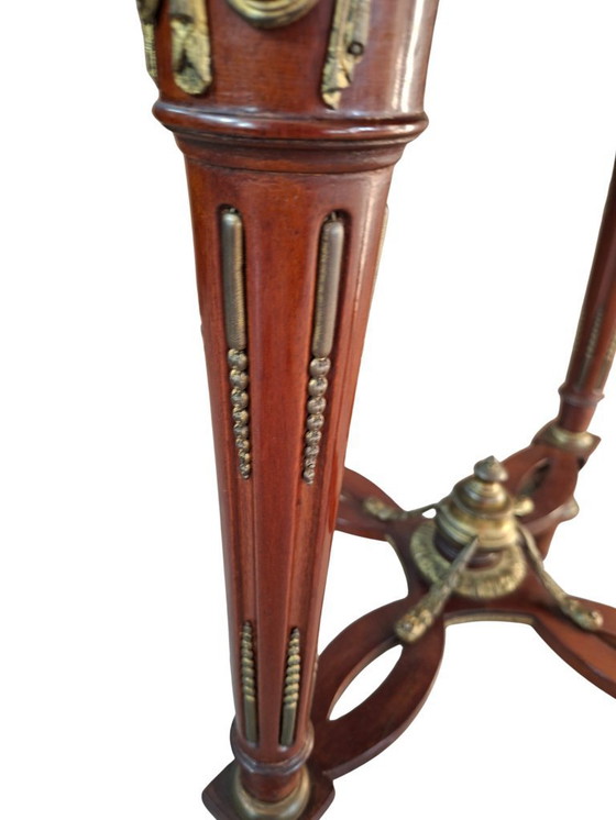 Image 1 of Neoclassical Guéridon in Mahogany and Red Marble, Late 19th Century