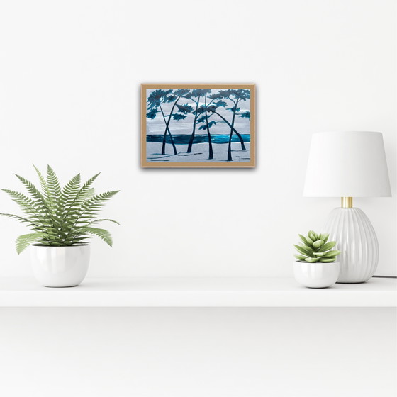 Image 1 of Encre sur papier « blue jean » 250g.  Format 21x30cm