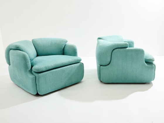 Image 1 of Paire de fauteuils Confidential d'Alberto Rosselli pour Saporiti, 1970