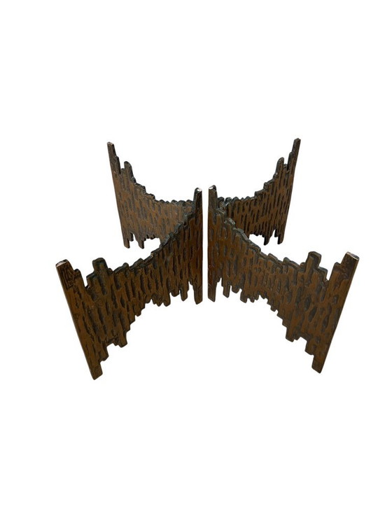 Image 1 of Tavolino da caffè brutalista in bronzo